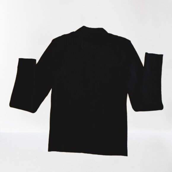 Alexia Admor Slim Fit Zip Up Black Cardigan Sweater Size Medium - Picture 7 of 15